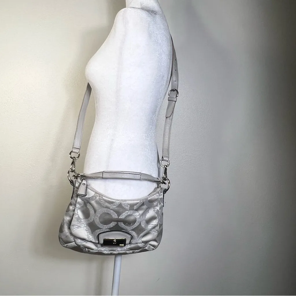 Coach y2k vintage‎ Silver and Shoulder Bag crossbody - Image 10