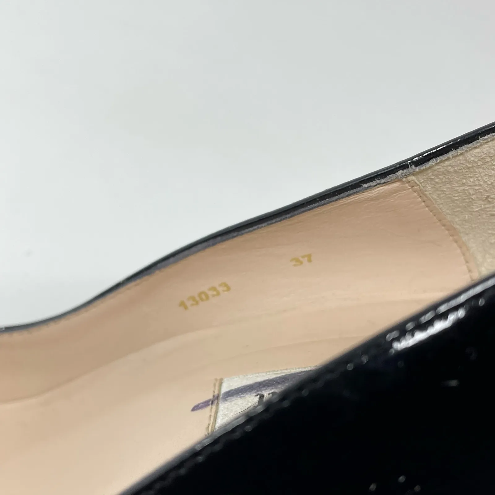 L.K. Bennett Darcia Classic Preppy LK Brogue Black Patent Leather Bow Heels 37 - Image 15