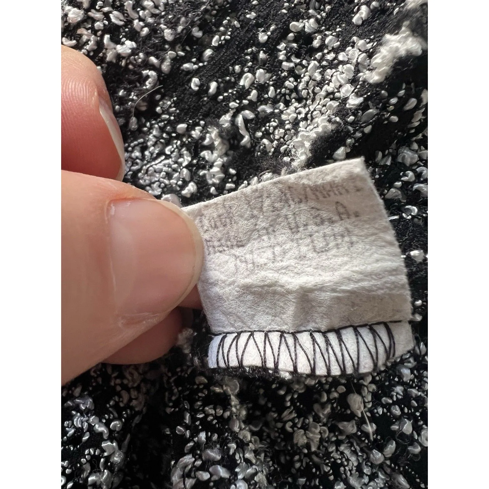 Vintage Black And White Knit Turtleneck Blouse Funky Cropped Chic Disco Sz M - Image 7