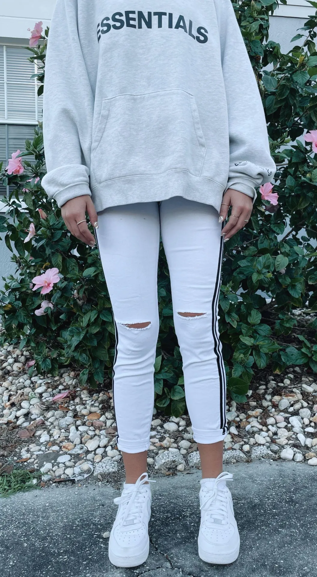 American Bazi White Ripped Skinny Jeans - Image 3