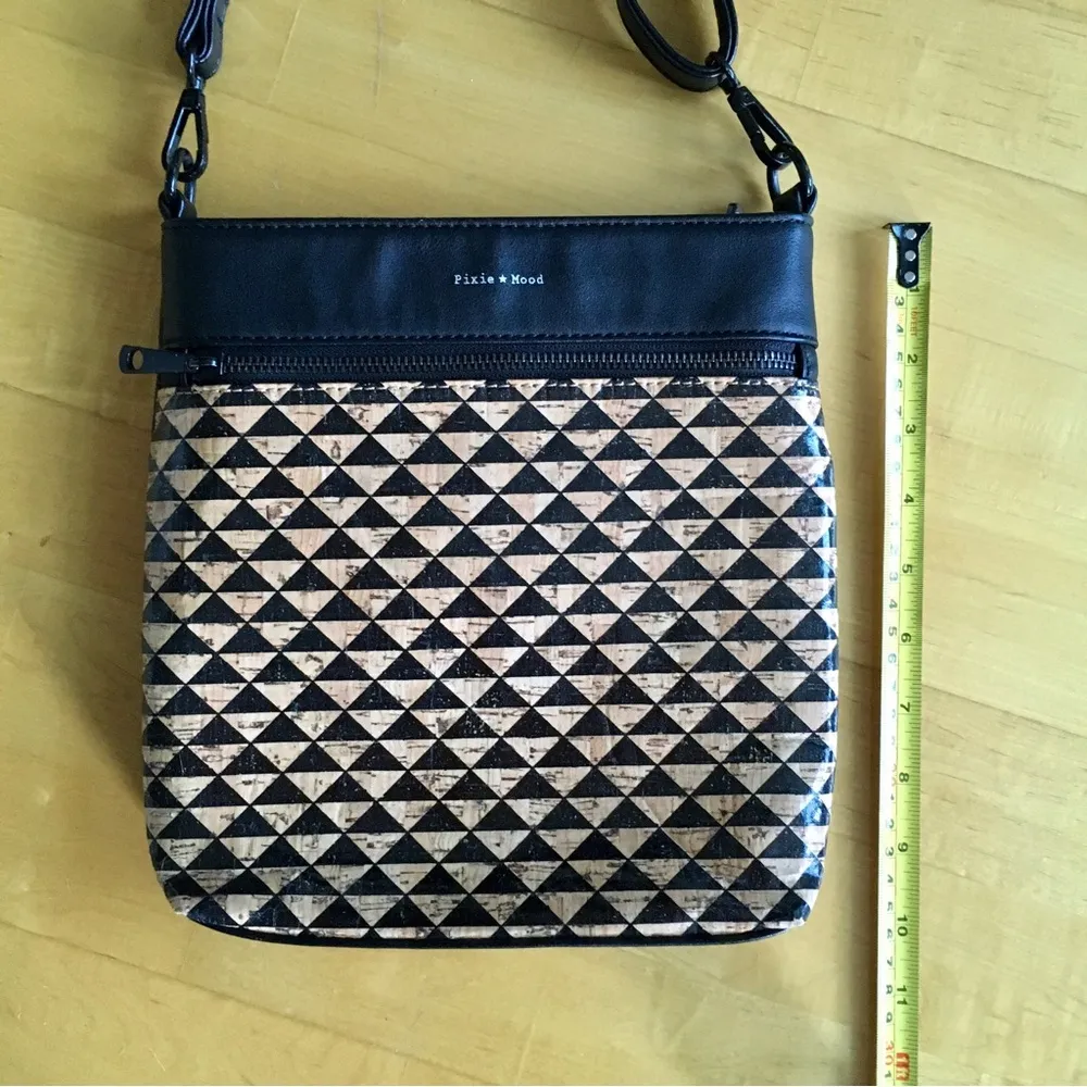 Pixie Mood  Aztec Abstract Crossbody Bag, Adjustable Strap, Black, Tan, Purple - Image 6