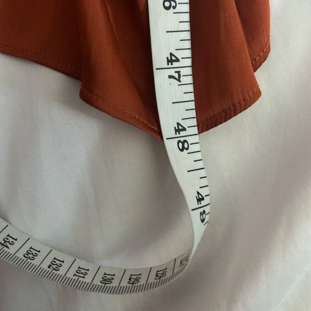 Scotch & Soda | Sleeveless Satin Midi Wrap Dress in rust - Image 14