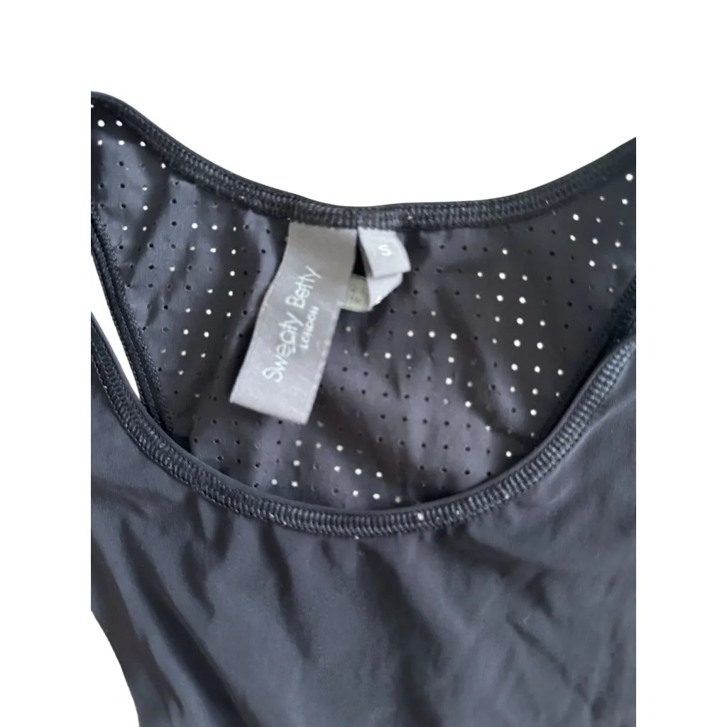 SWEATTY BETTY Black Striped Tank Top Size Small - Image 4