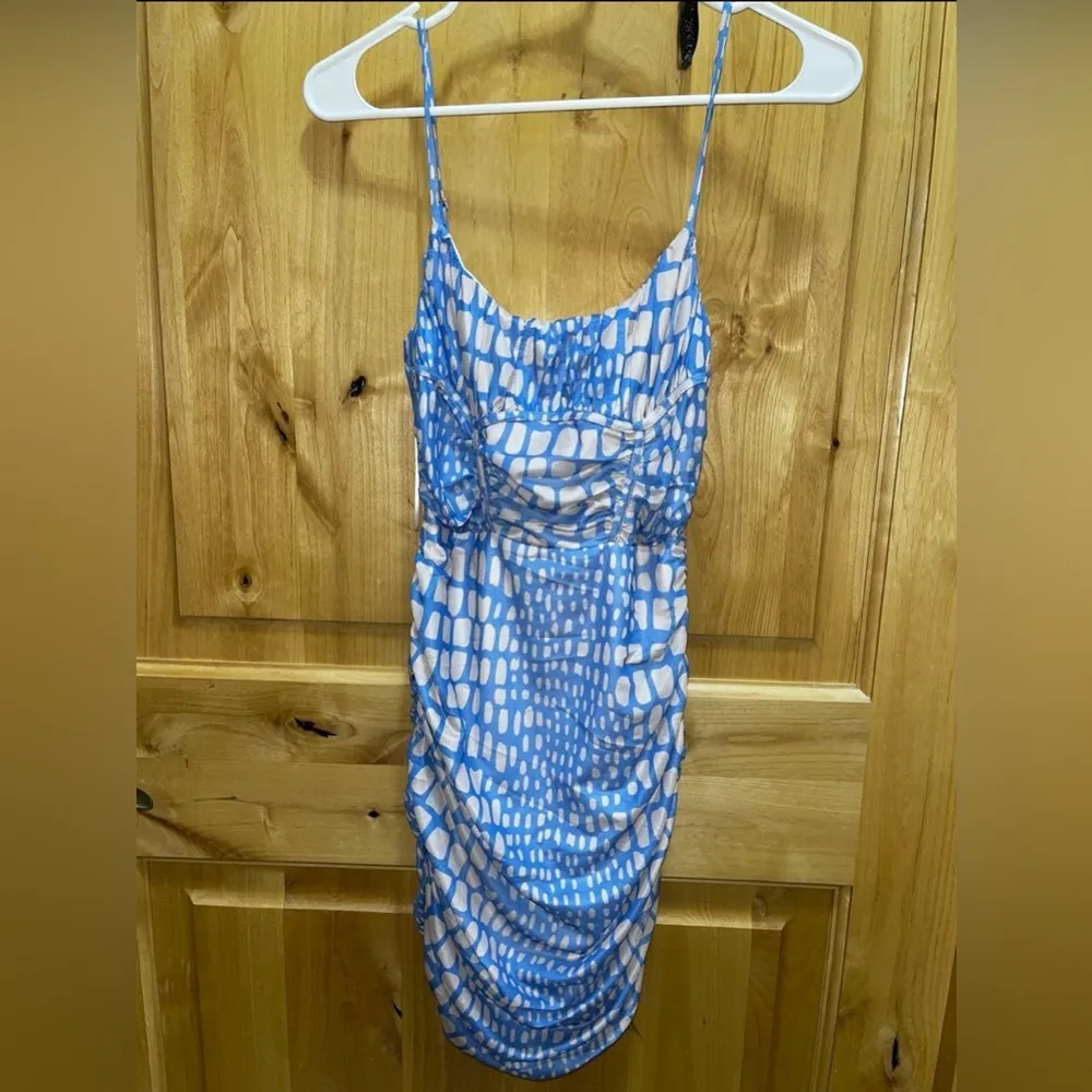 Luvalot (Hello Molly) blue & white mini dress- NWT - Image 5