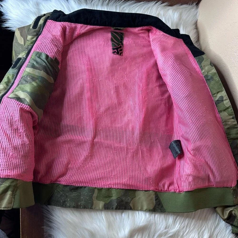 Fox Dakota Green Camo/ Pink Racing Jacket Size Small - Image 5