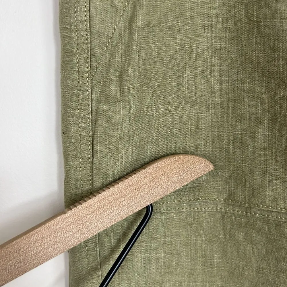 J. Crew Women's Linen Seaside Cargo Pant Straight Leg Utility Casual Size 6 Tall - Image 11