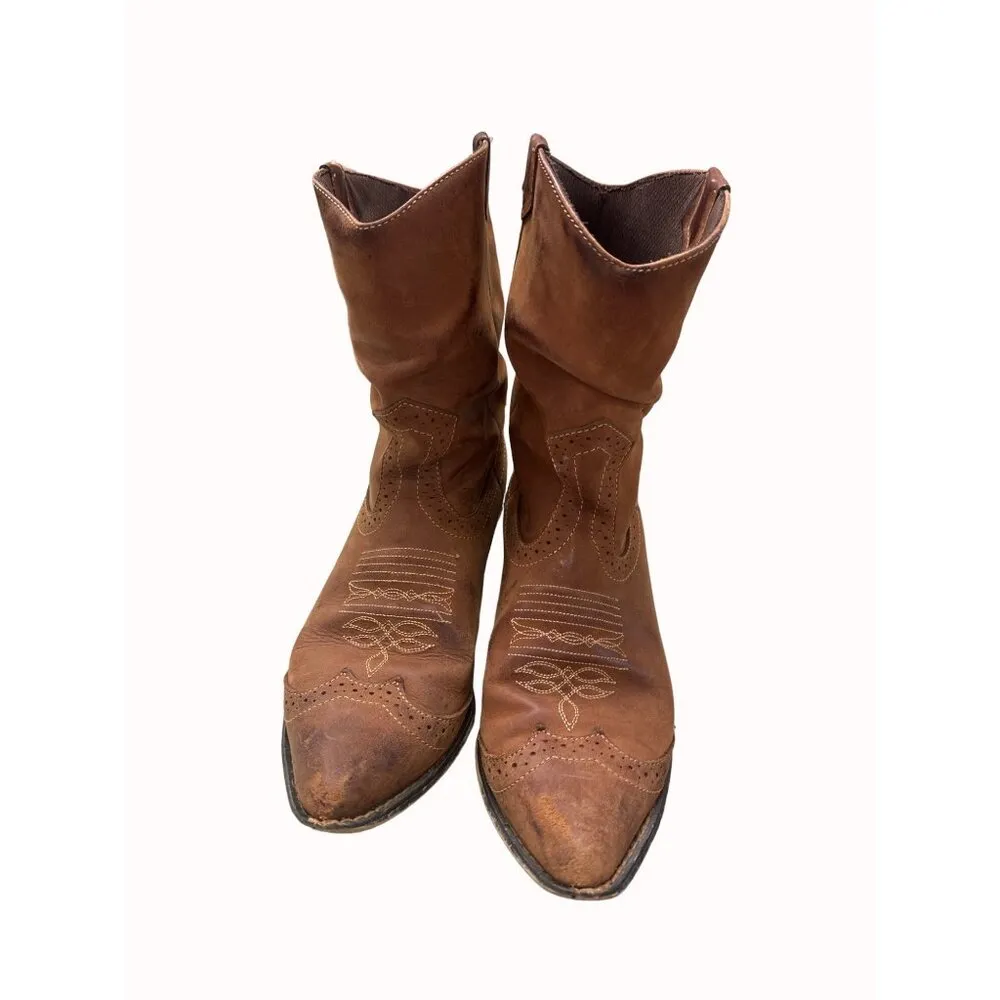 Durango women’s brown leather western ankle boots shoes size 8m SKU 5305 - Image 13