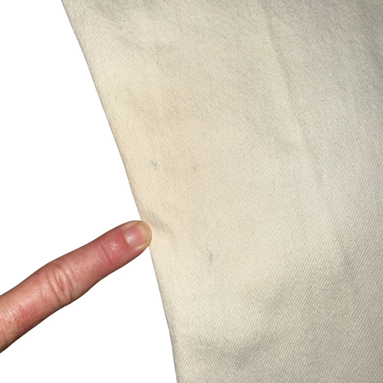 Women's Outerknown High Rise Straight Leg Jeans Sustainable‎ Denim Ivory Size 25 - Image 5