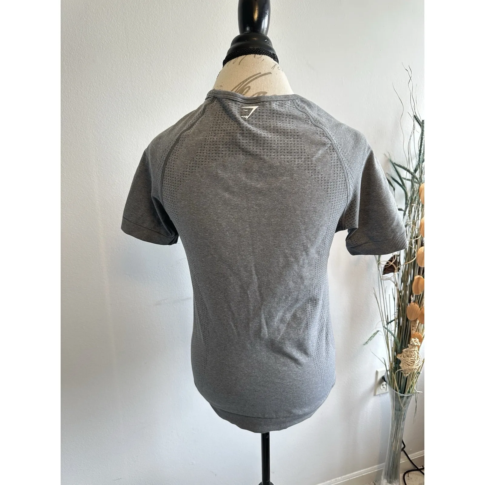 Gymshark Vital Seamless 2.0 T-Shirt Tee Womens 2XL‎ Smokey Grey Marl Crew - Image 3