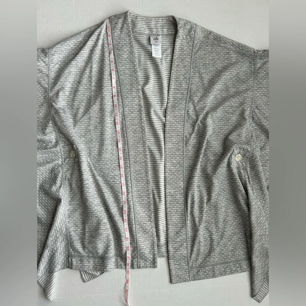 CAbi Cape Women's‎ Gray White Stripe Polka Dot ATC XS/S #5846 - Image 5