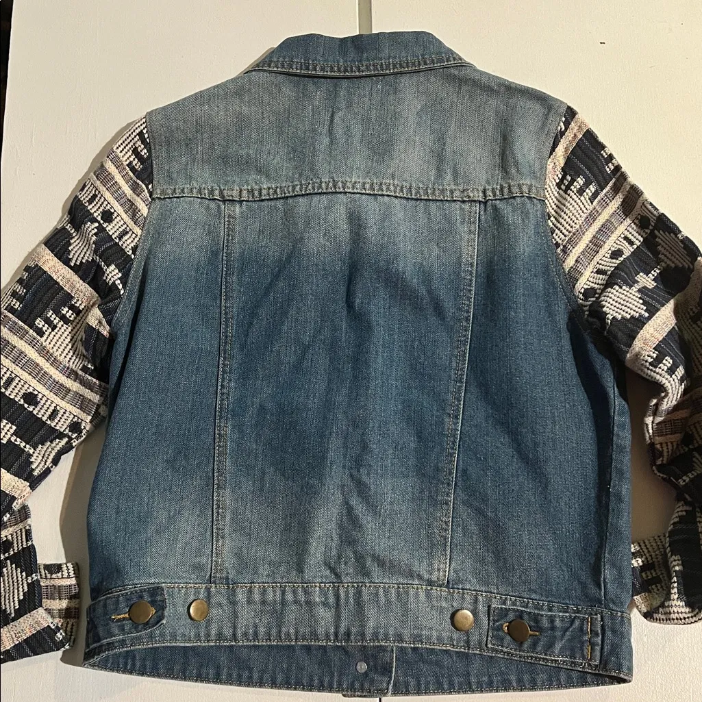 Thread and supply Aztec denim jacket size L Blue Size L - Image 11