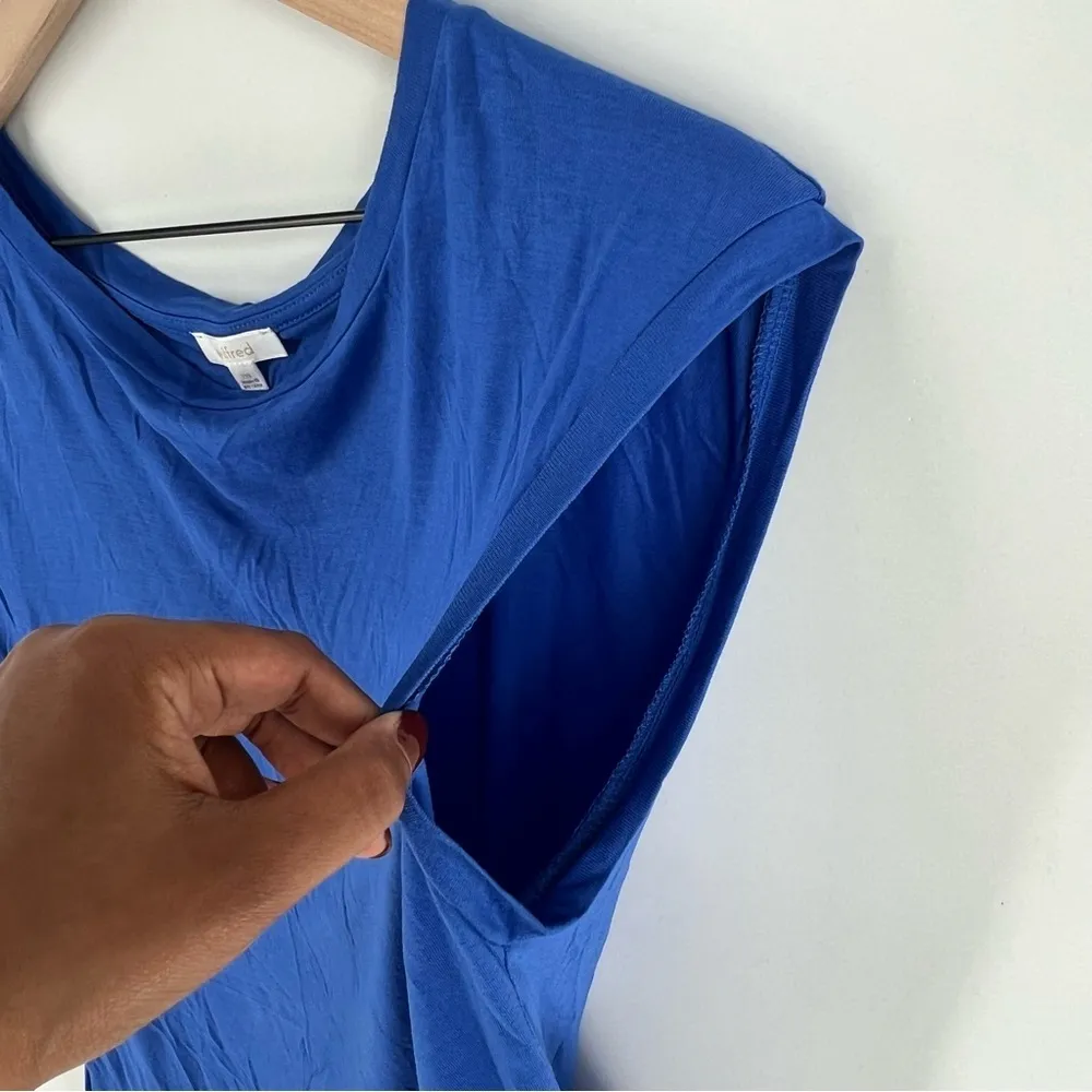 Wilfred Aritzia  Soft XXS Cap Sleeve‎ Solid Basic Open Back Crossover Tee - Image 6