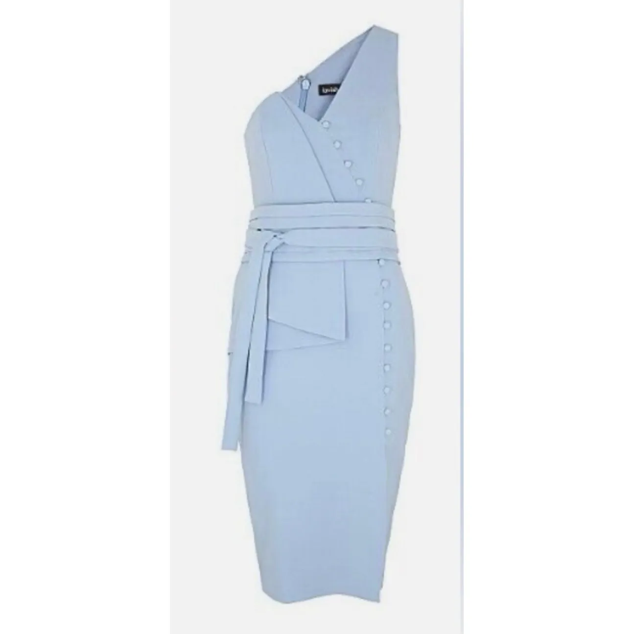 NWT Lavish Alice Origami One-Shoulder MidiDress in cornflower blue‎ Sz 6 $170 - Image 7