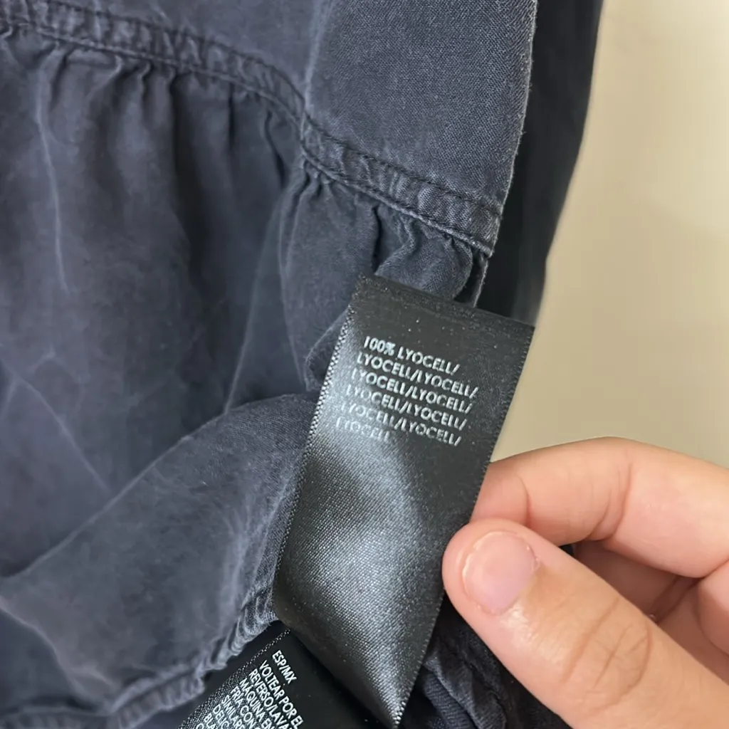 Liverpool Charcoal Grey Casual Button-Down Blouse Sz XS - Image 6