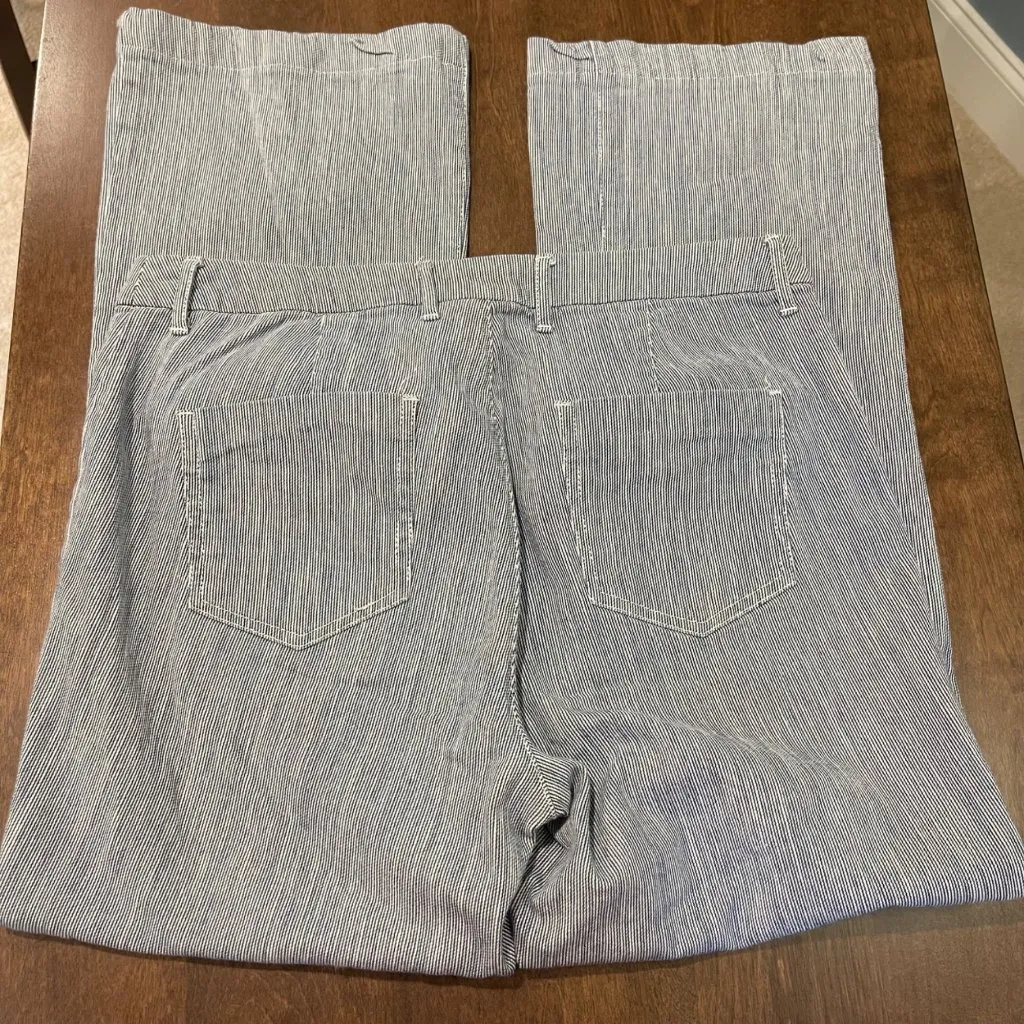 Chico's Platinum Denim Pinstripe Pants Women's Size 1.5 (US 10) Straight Leg - Image 6