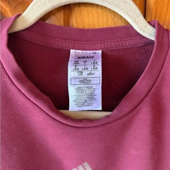 Adidas Crop Top Long Sleeve‎ Women's Size Large - Image 4