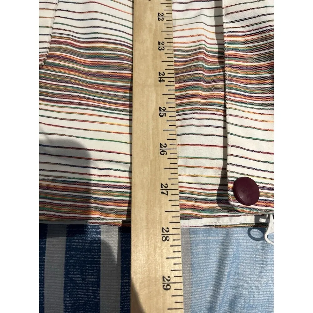 Burton  Gore-Tex women's S full zip snowboard hooded striped jacket - Image 4