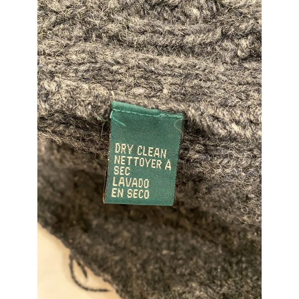 Exclusive Hand Knit For Lauren Ralph Lauren Gray
Wool & Silk Sweater Size M Gray Size M - Image 5