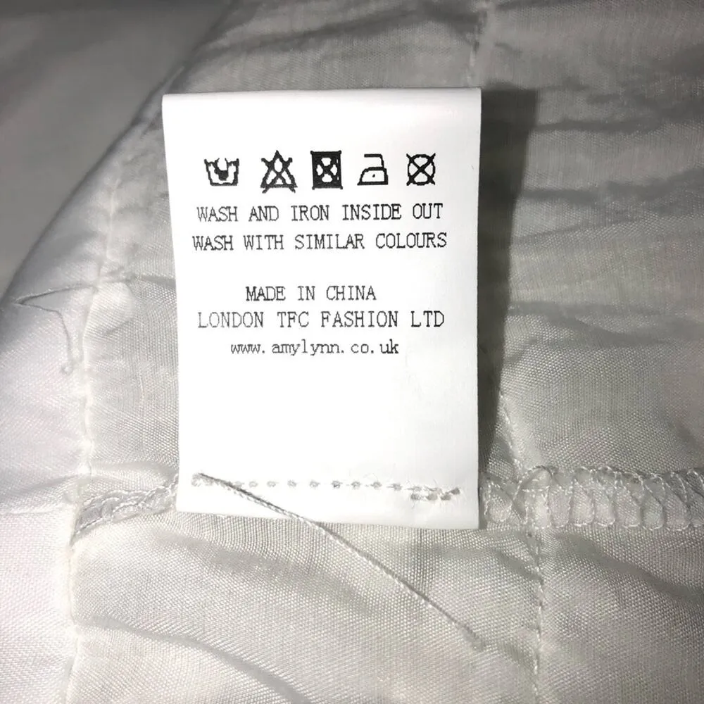 Amy Lynn Plunge Neck Long Sleeve White Mini Dress Medium NWT - Image 8