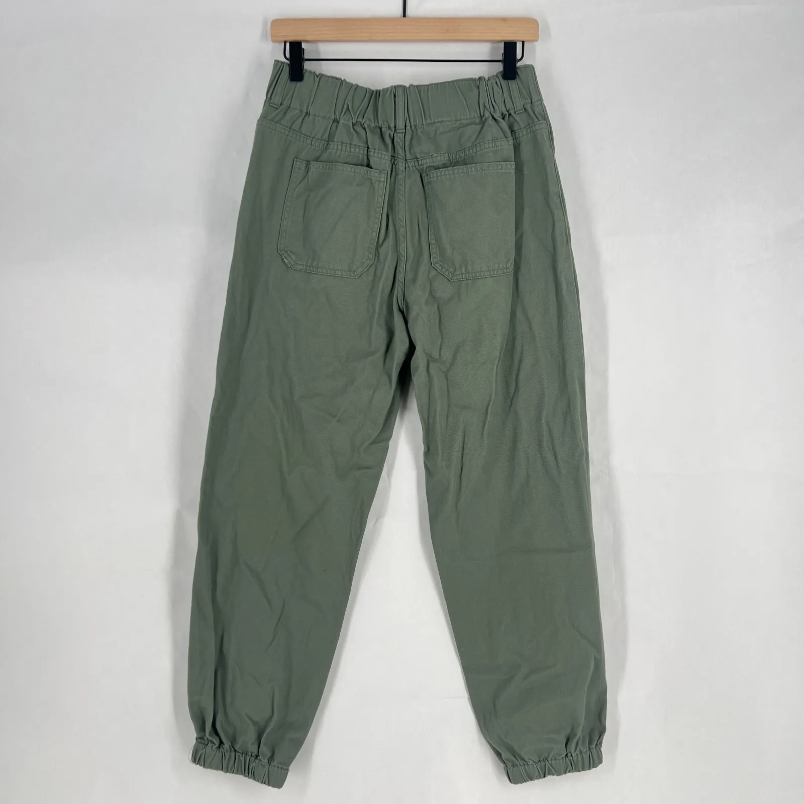 Forever 21 Jogger Pants Women Large Green High Rise Tactical Outdoor Tapered Leg - Image 7