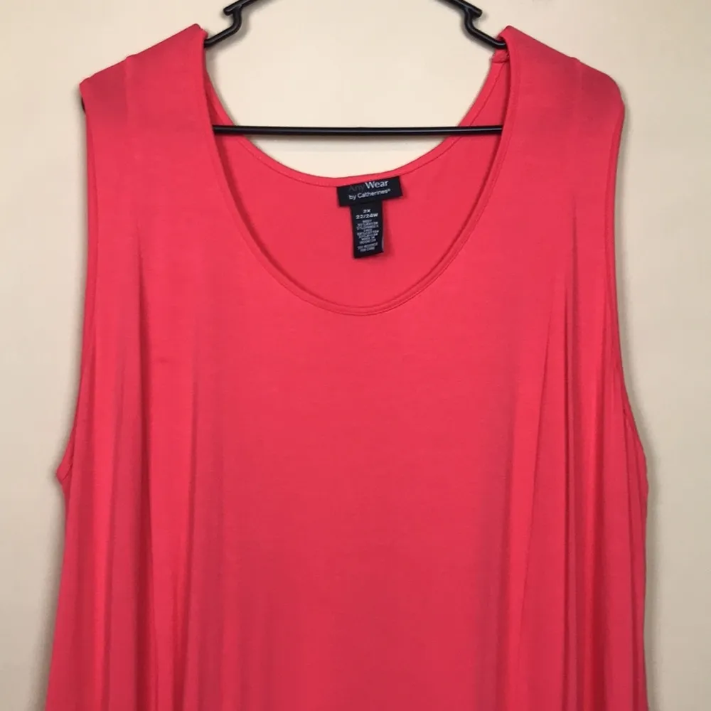 Any Where by Catherines Women’s Jersey Knit Pink Crochet Hi - Image 2