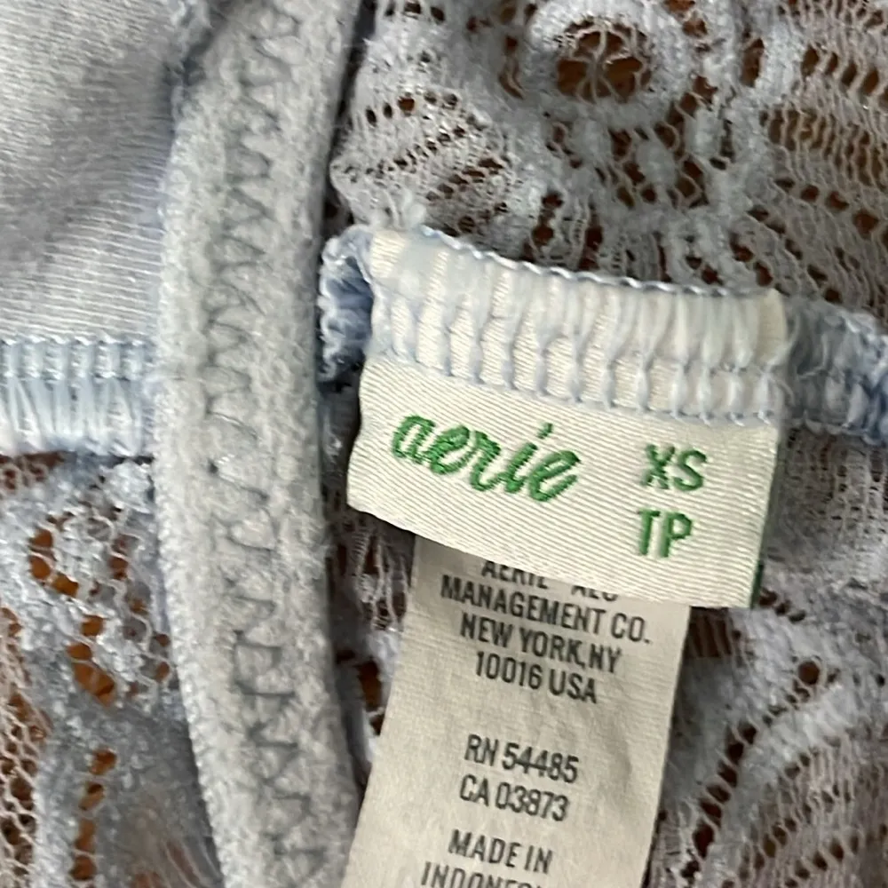 Aerie Light Blue Lace Unpadded Racerback Bralette - Image 6