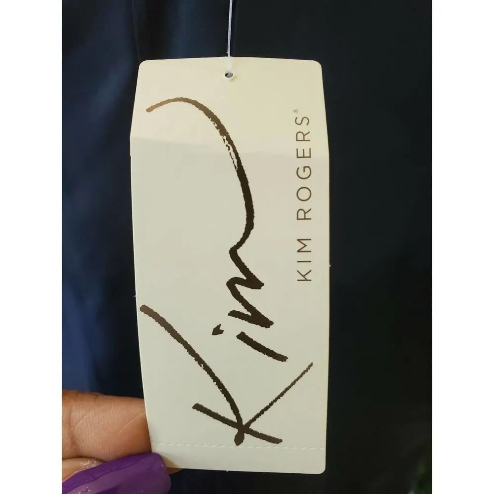 Kim Rogers Blazer Jacket  Front blue floral Size 8 - Image 7