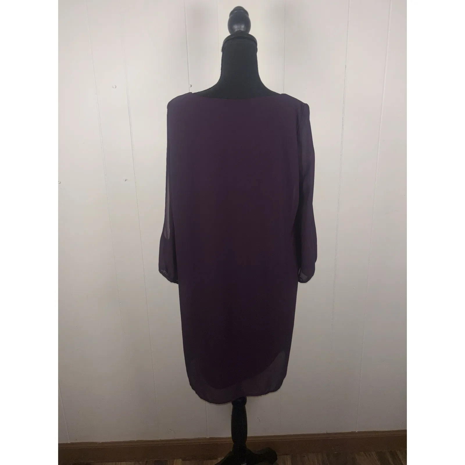 lulus long sleeve knee length dress sheer sleves xl - Image 3