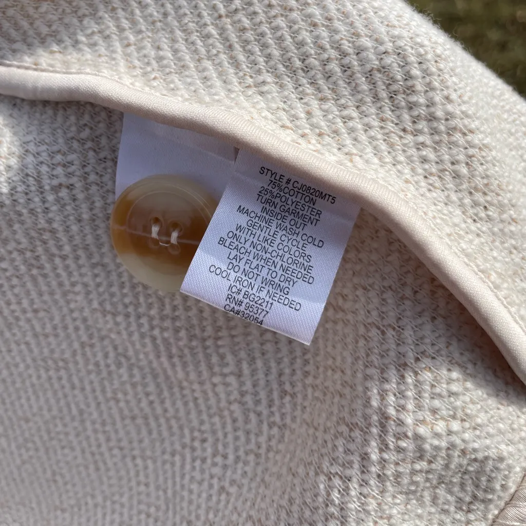 Sanctuary x Anthropologie Cream and White Bryce Blazer Boho Preppy Cottagecore - Image 8