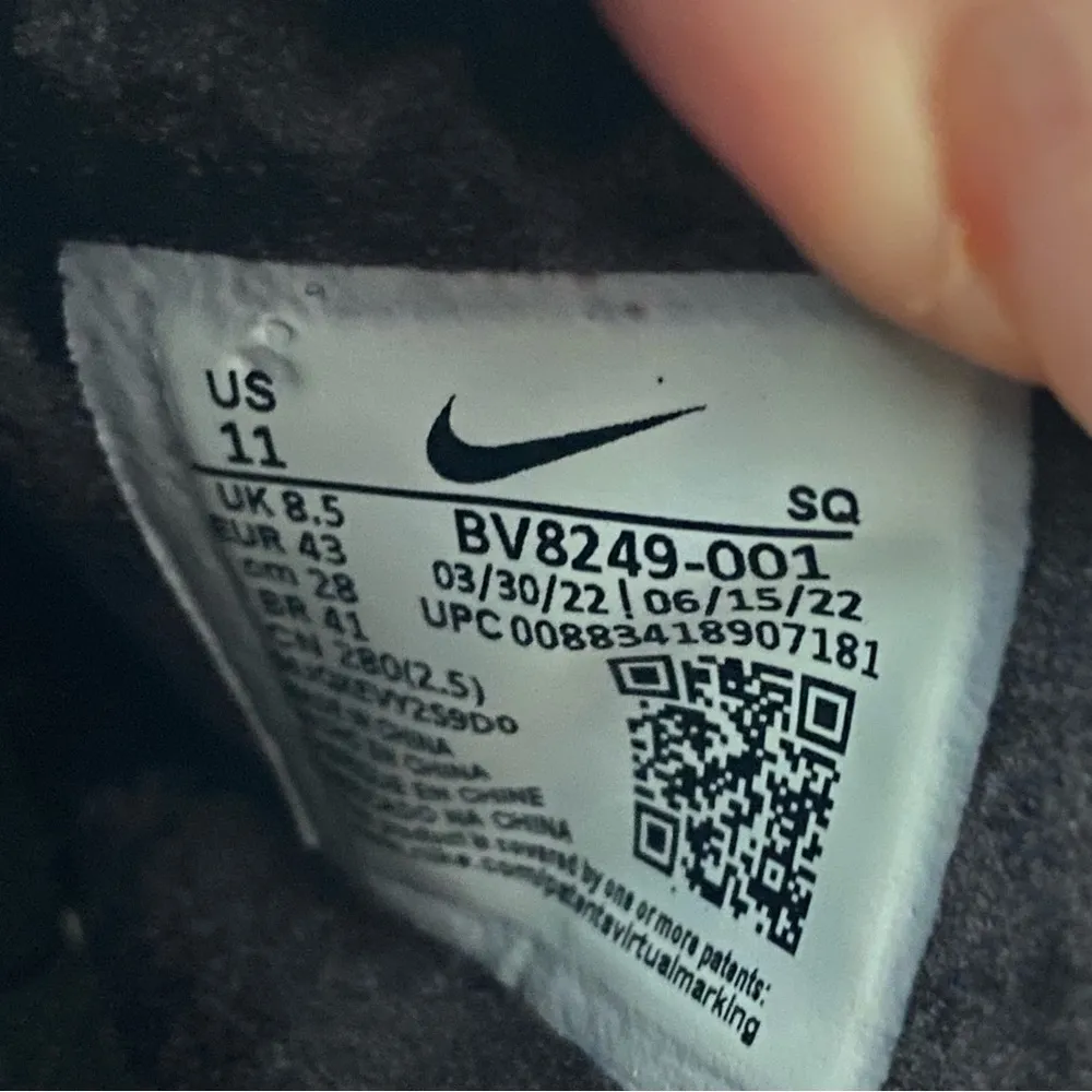 Nike Air Force 1 Lover XX Premium Black Suede Slip-On Mule Sneaker size 11 - Image 6