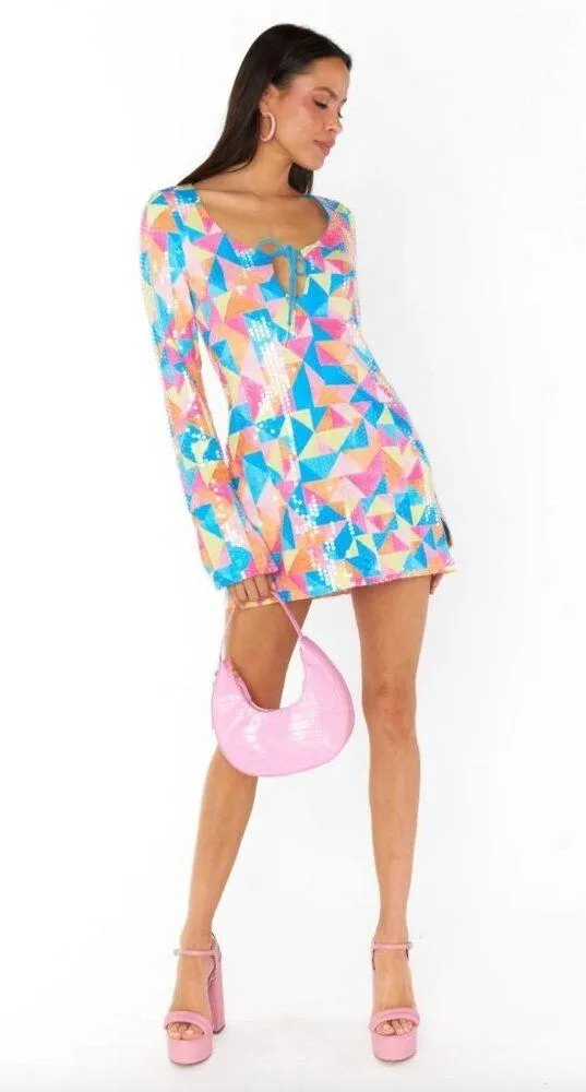 Show Me Your Mumu Matilda Sequin Mini Dress Womens Size Small - Image 4