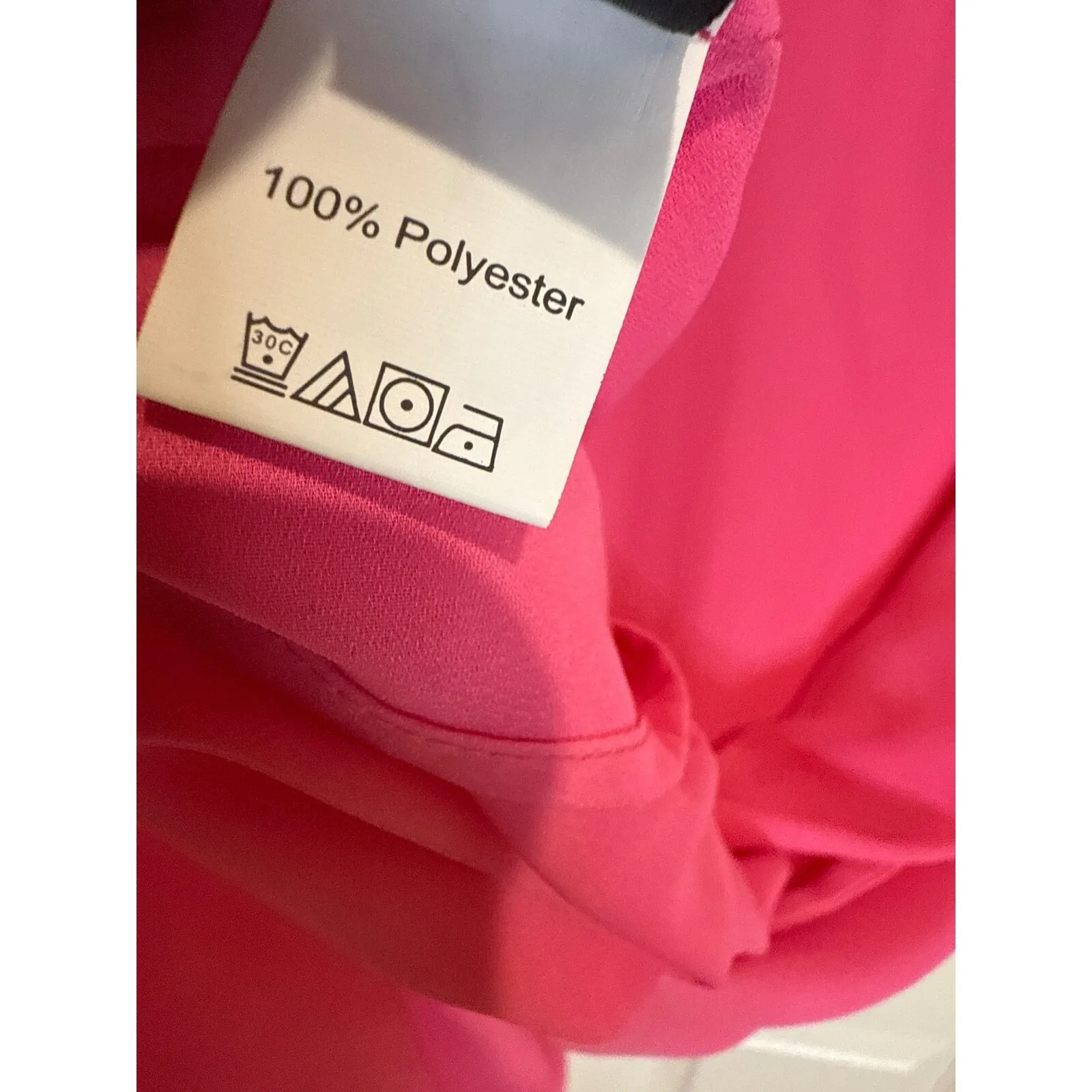 Shein Curve Pink Dress Ruffle Sleeve Crochet‎ Trim Casual Summer 1XL - Image 8