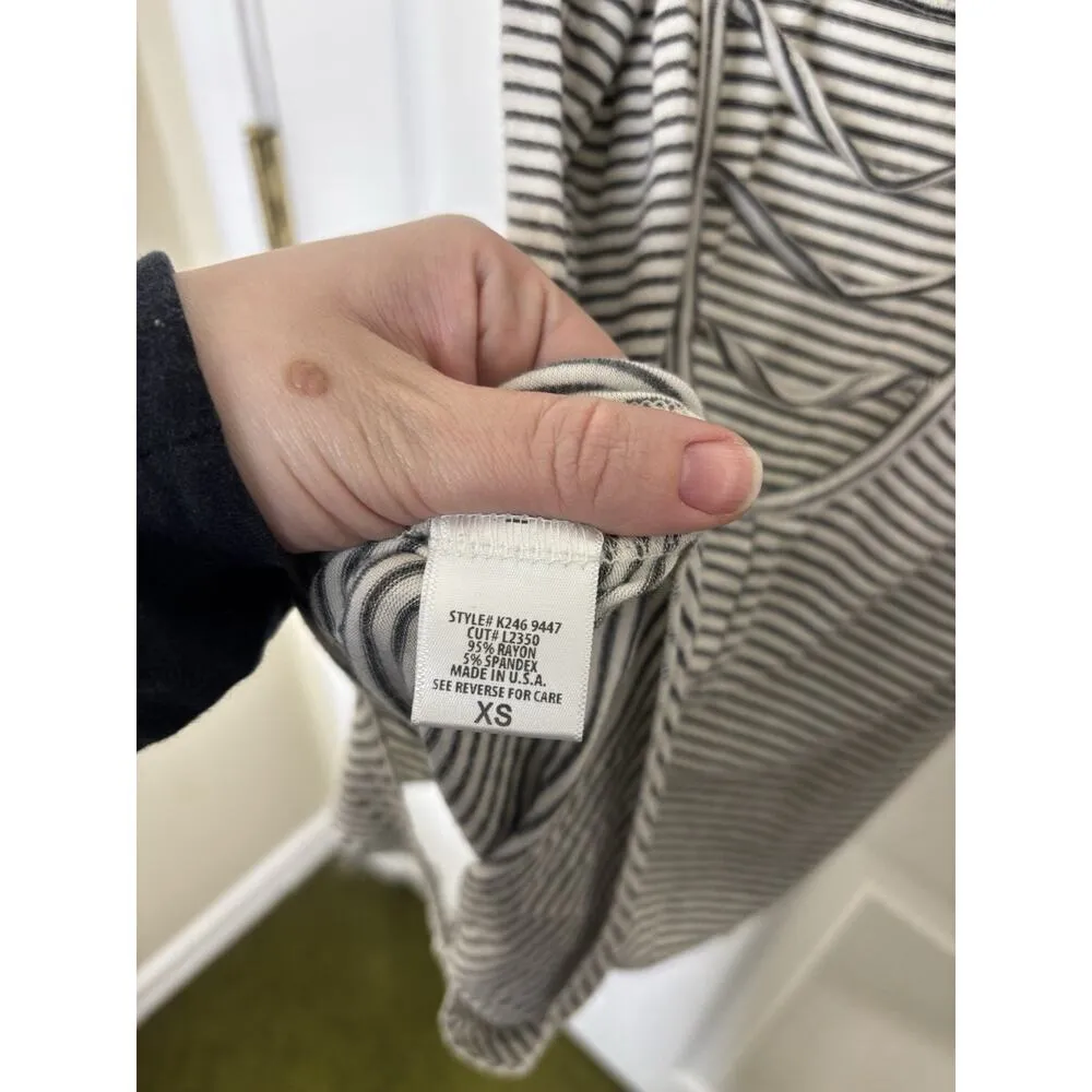 Emma & Sam Striped Bodysuit Strappy Open Front Size XS Festival - Image 4