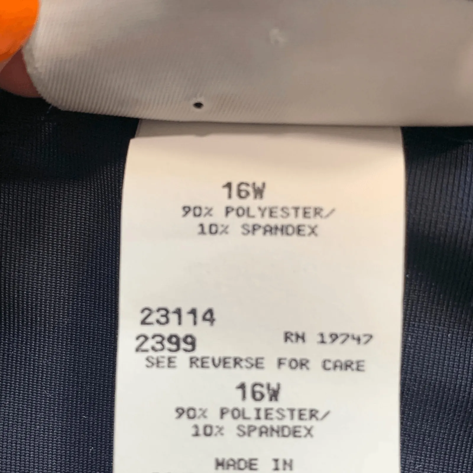 Vintage Navy Blue Velvet Maxi Dress Plus Size 16W V - Image 8