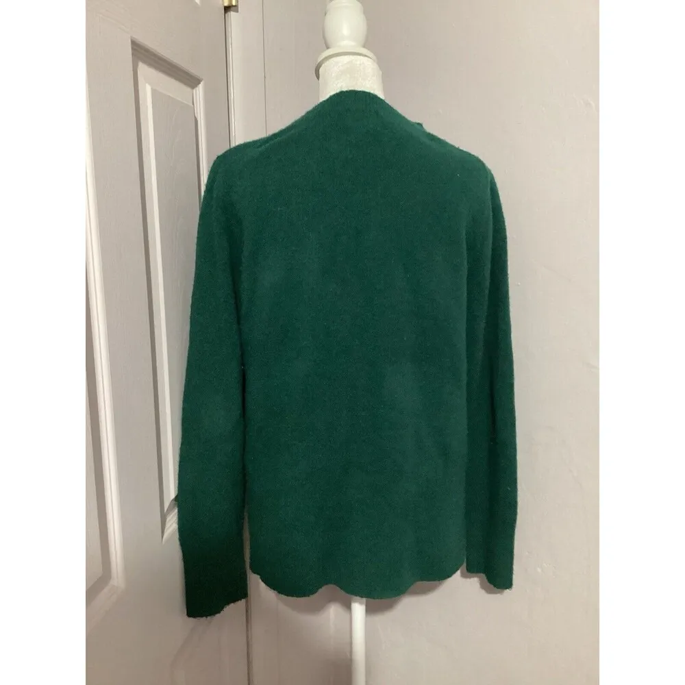 J Crew Sweater Womens S Kelly Green Extra Soft Wool Blend Pullover Oversized - Image 3