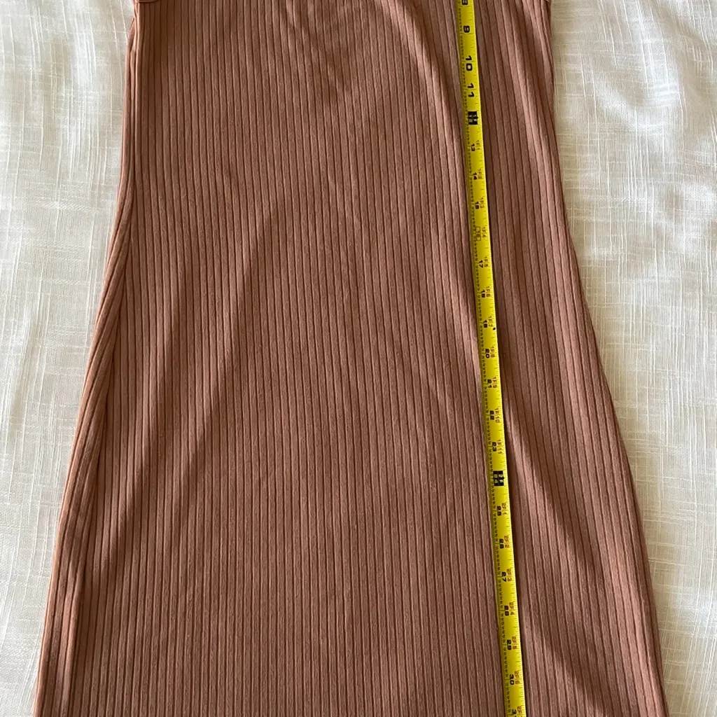 Abercrombie & Fitch Dress Ribbed Bodycon Womens Small in Rust Color - Image 2