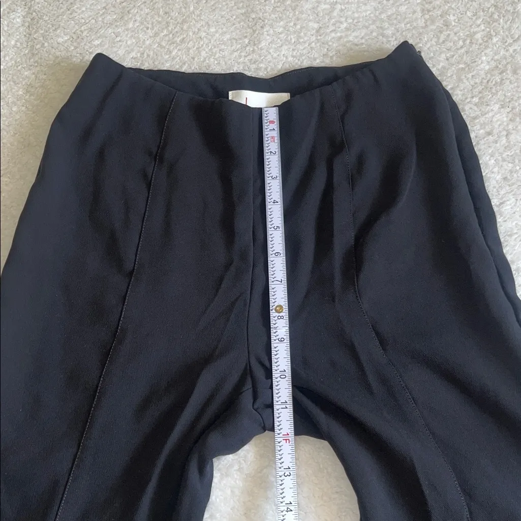 Anthropologie Zinnia Flare Trousers Black Tulip Hem‎ Size 2 - Image 4