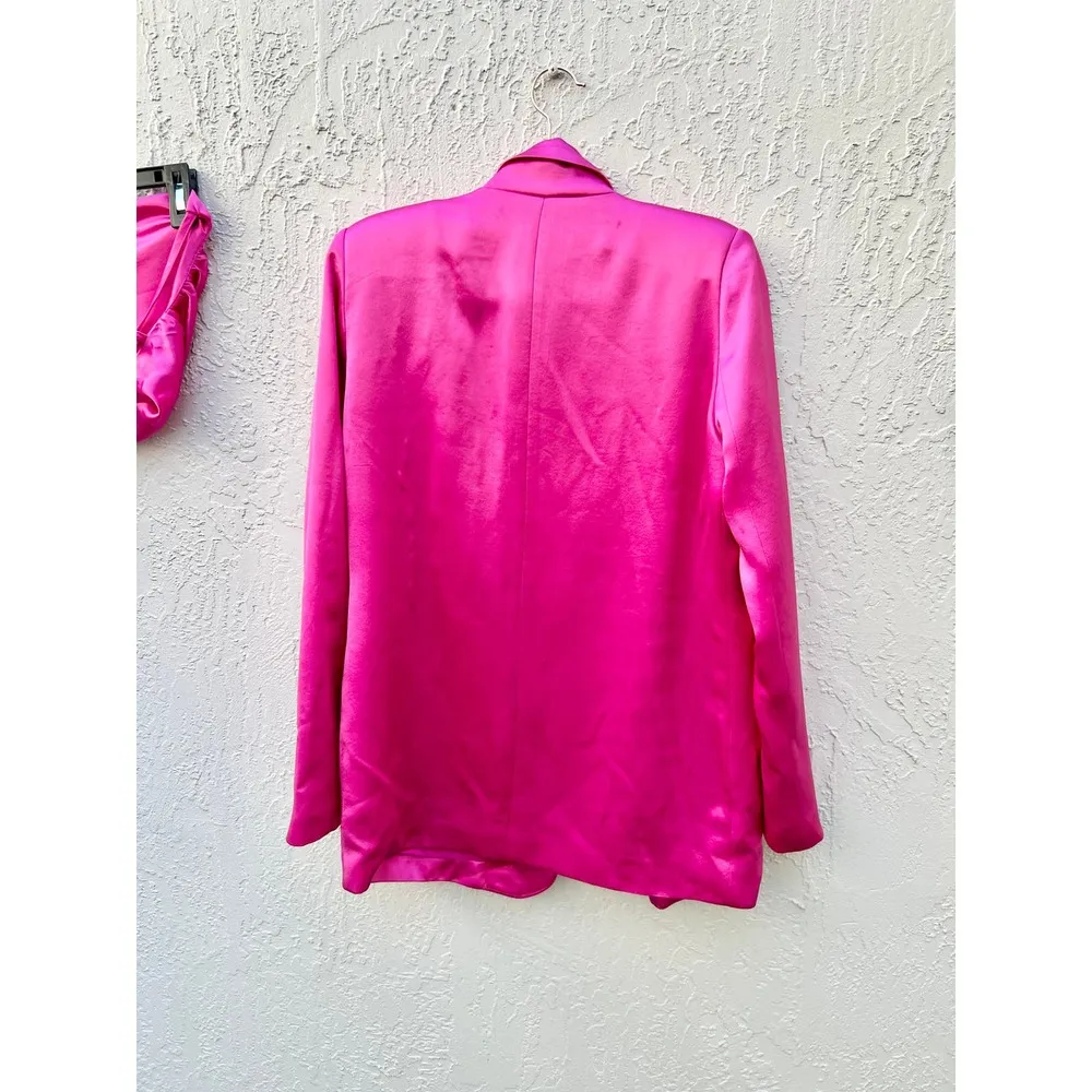 Nonchalant Label Cassica Crop Top & Lanie Blazer Set Hot Pink Women's Size XS - Image 11