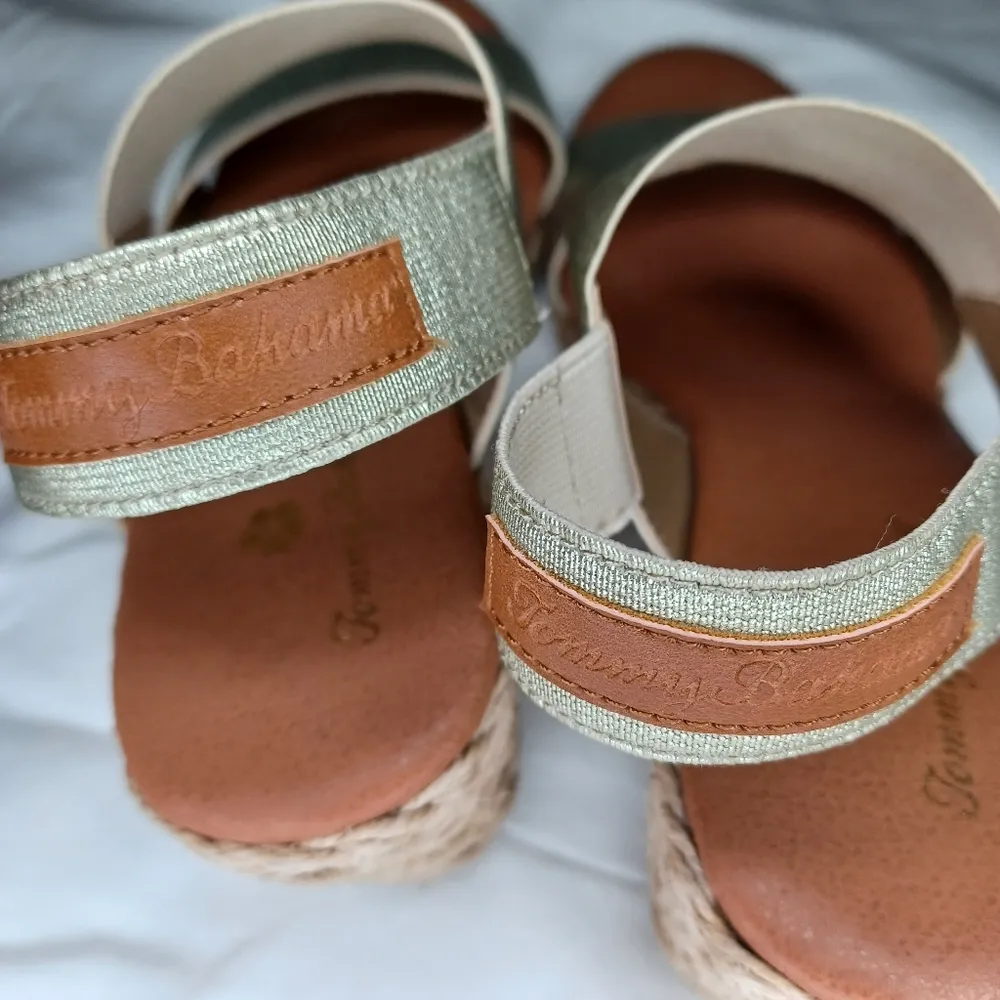 Tommy Bahama Sakura Elastic Straps Espadrilles Women's Size 7 M VGUC - Image 7