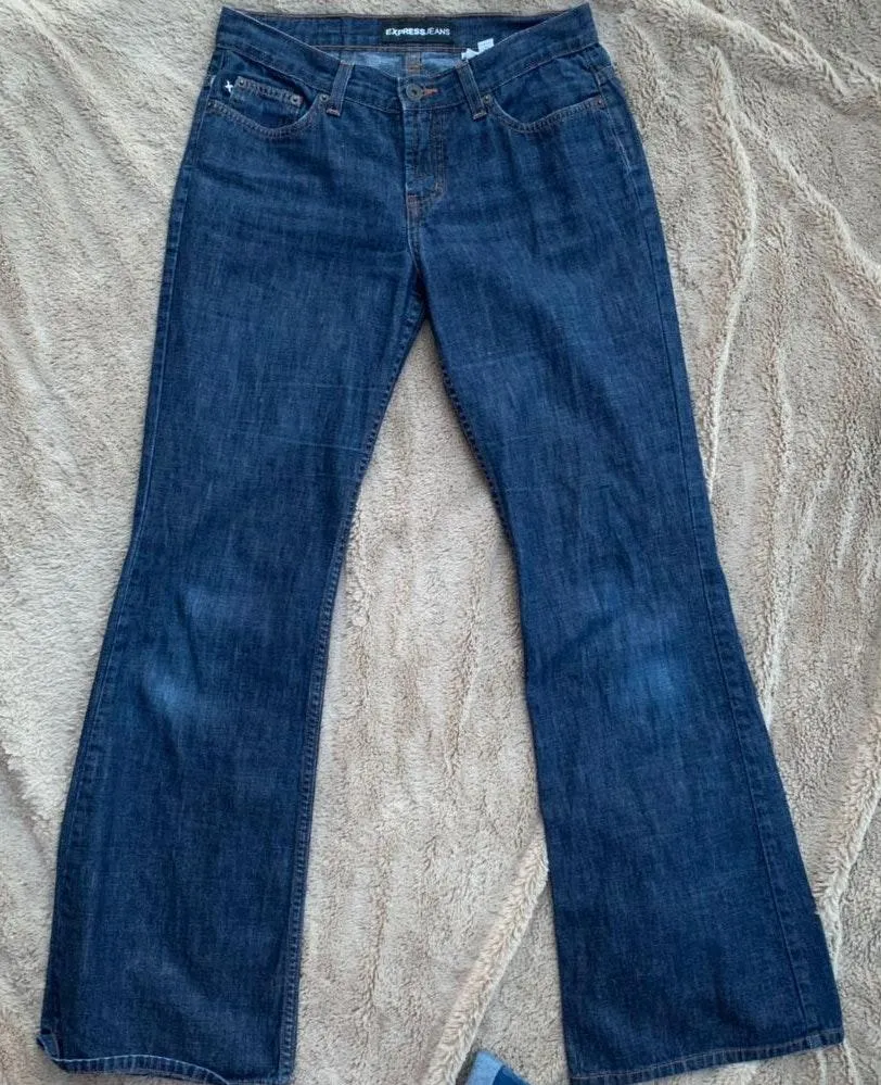 EXPRESS Boho Flare Jeans - Image 6