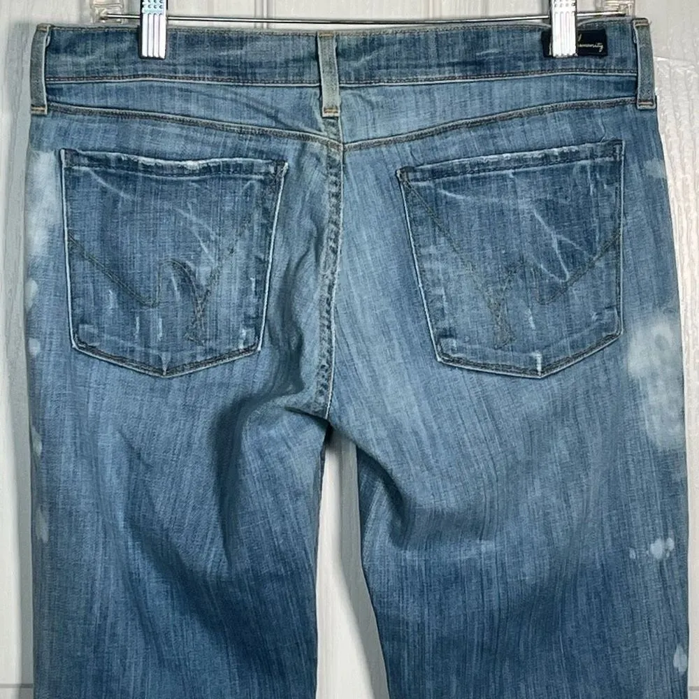 COH Citizens Of Humanity Sz 30 Boot Cut  Flare Jeans Distressed Bleached - Image 6