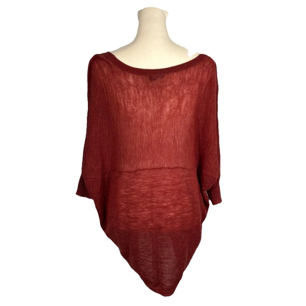 Eileen Fisher Merino Wool Short Sleeved Sweater Rust Color Size Small - Image 11