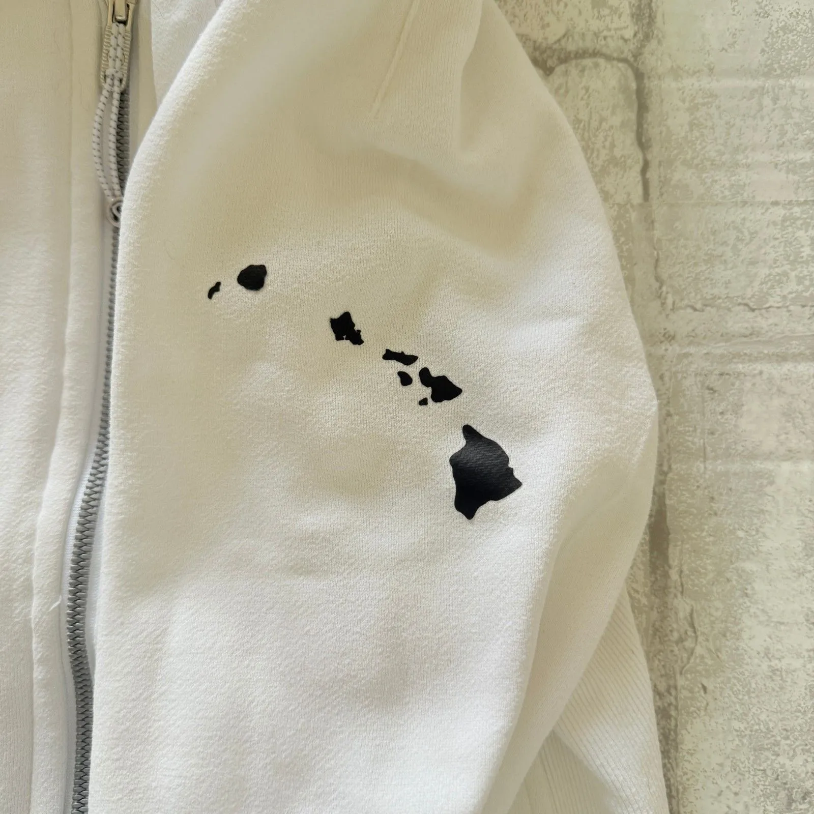 Lululemon Scuba Full Zip Hoodie White Hawaii Islands Rare Exclusive Sz 6 - Image 3