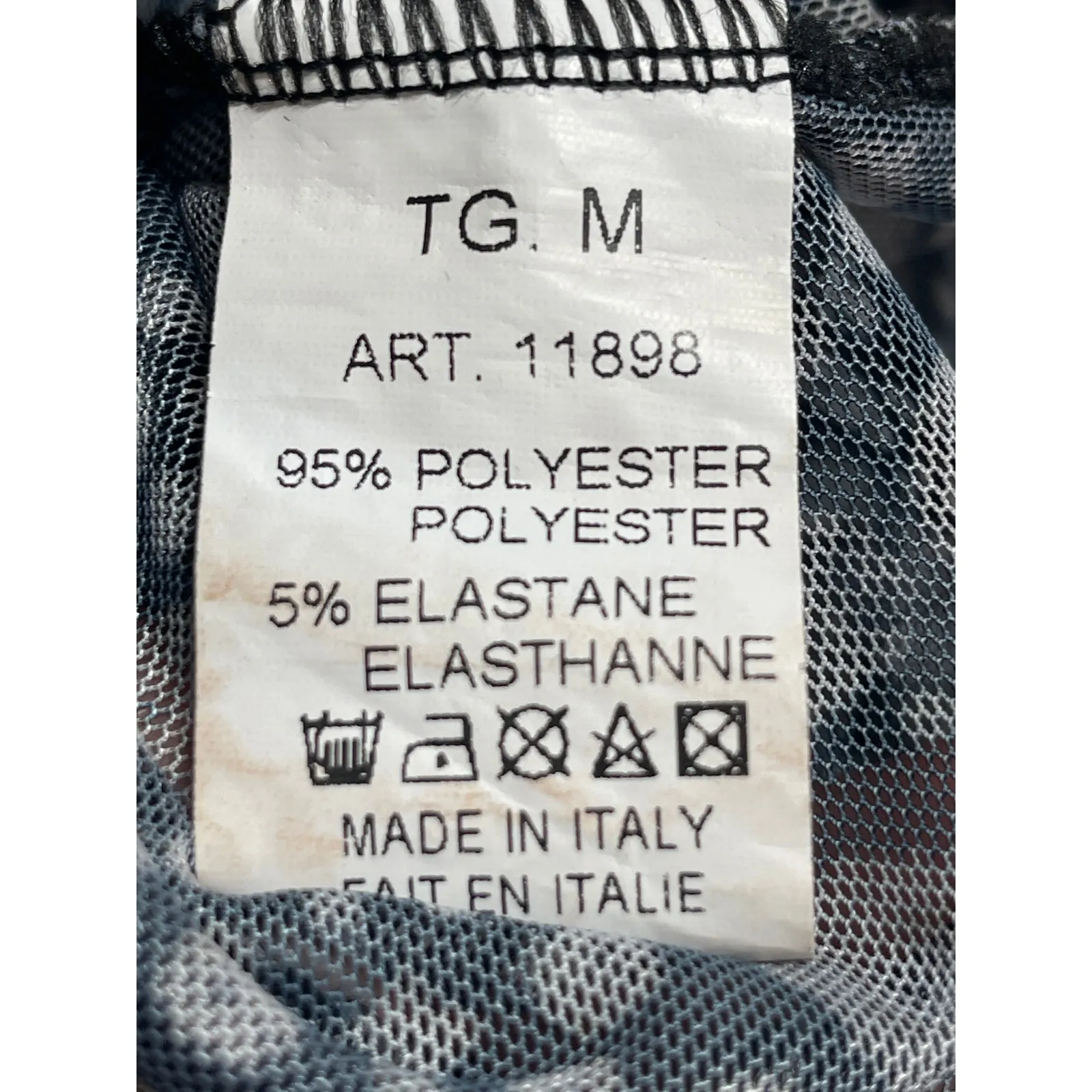 Le31 Par Simons Black Mesh Sheer Jewel Diamond Print Long Sleeve Blouse Top M Size M - Image 5