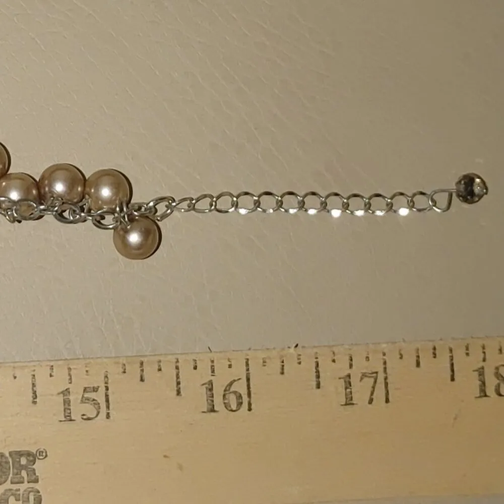 Necklace White House Black Market Chunky Pearl Crystal Beaded Statement - Image 3