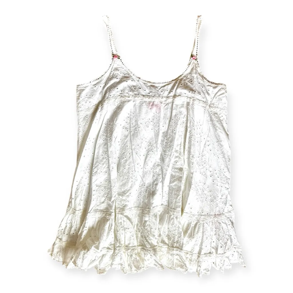 NWOR Sugar Thrillz Baby Doll White Eyelet Lace Dress Size XL - Image 2