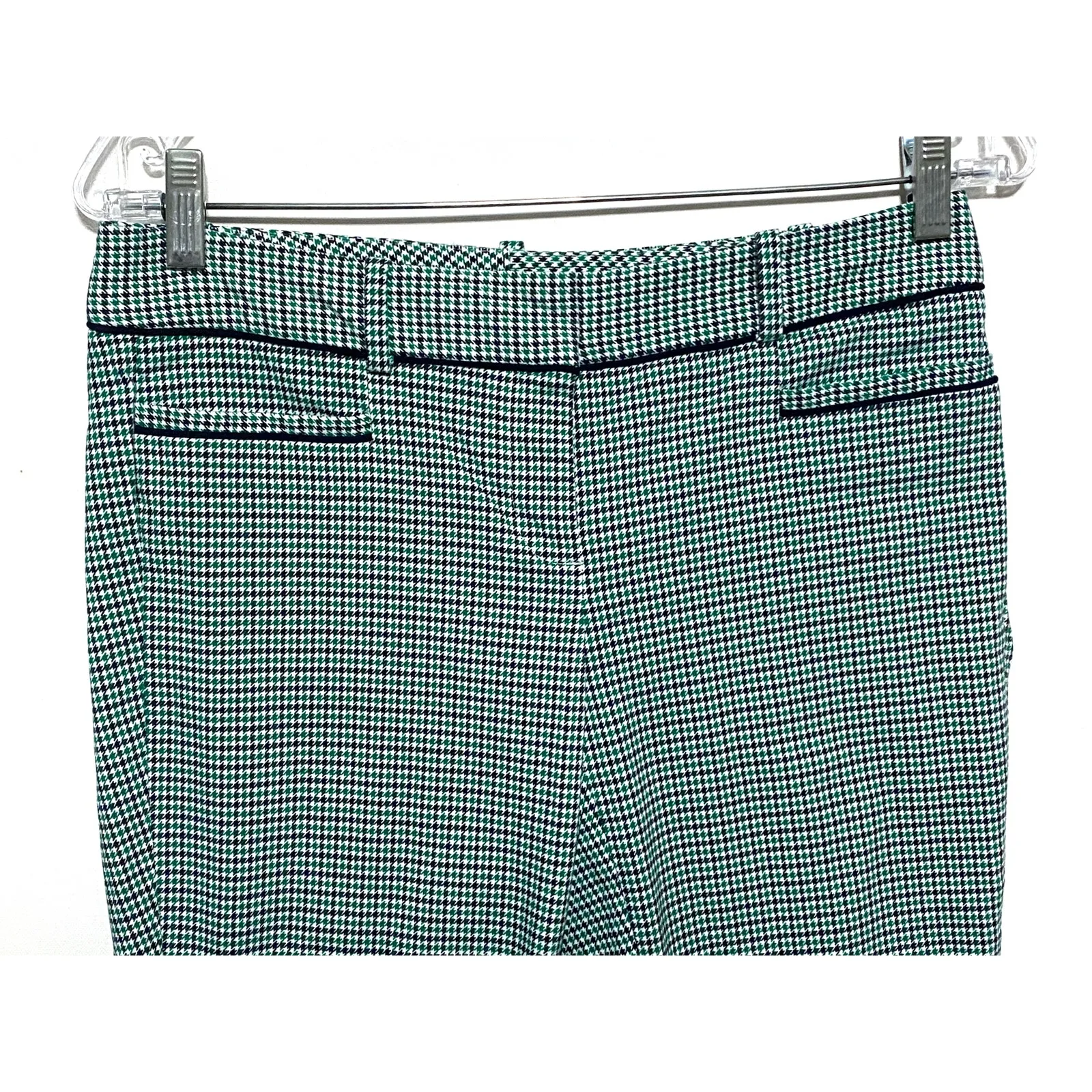 The Limited Exact Stretch Houndstooth Pants Womens 2R Zip Ankle Preppy Classic - Image 3