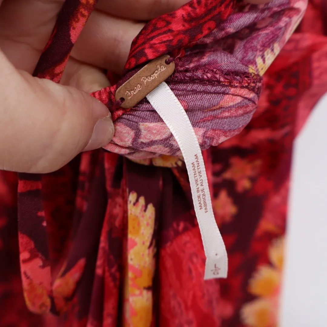 Free People Luca Floral Halter Neck Wide Leg Jumpsuit Size L - Image 5