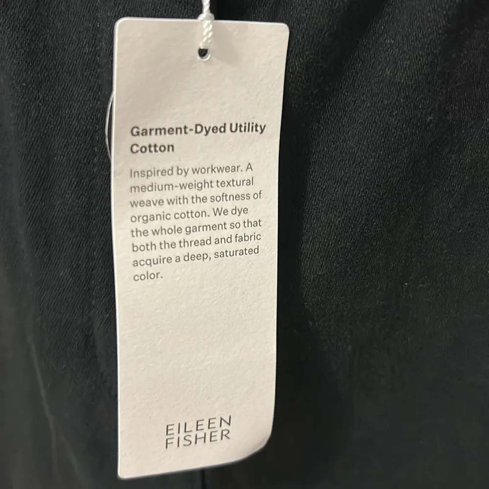 Eileen Fisher Black Tapered Ankle Pants Organic Cotton - Image 9