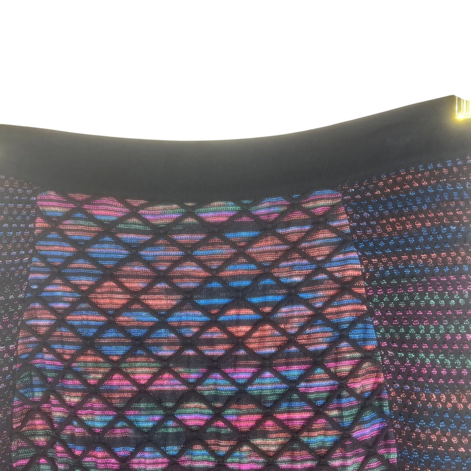 Missoni Women's Knit Skirt Size 46 Multicolor Geometric Pattern Italy‎ Designer - Image 4